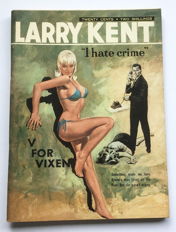 Larry Kent V For Vixen Australian Detective paperback book No641